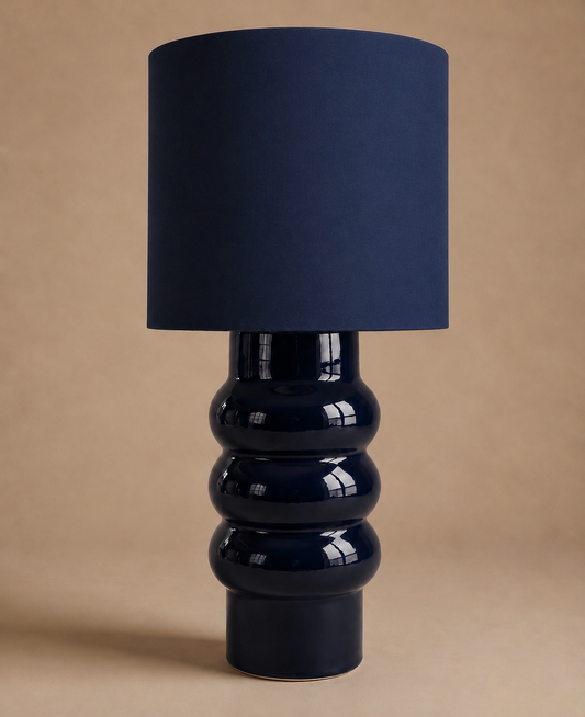 Base Toña Azul Índigo + Pantalla Lino Azul Índigo