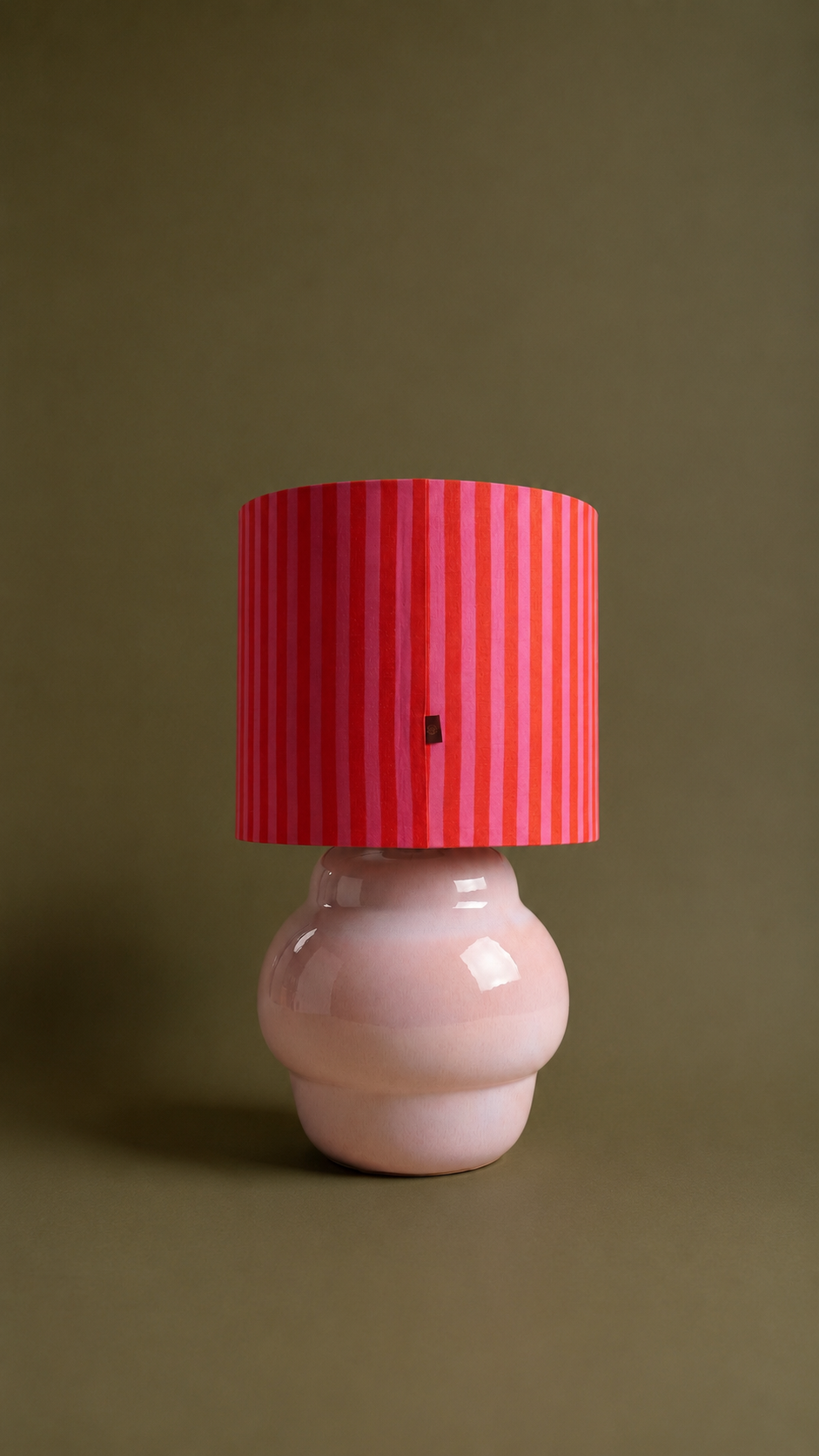 Pepa rosa + pantalla algodón rayas rosas y rojas