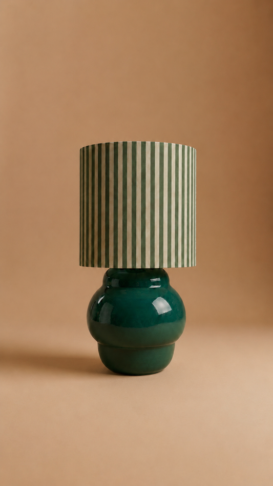 Pepa Esmeralda + Pantalla de Algodón Rayas Verde