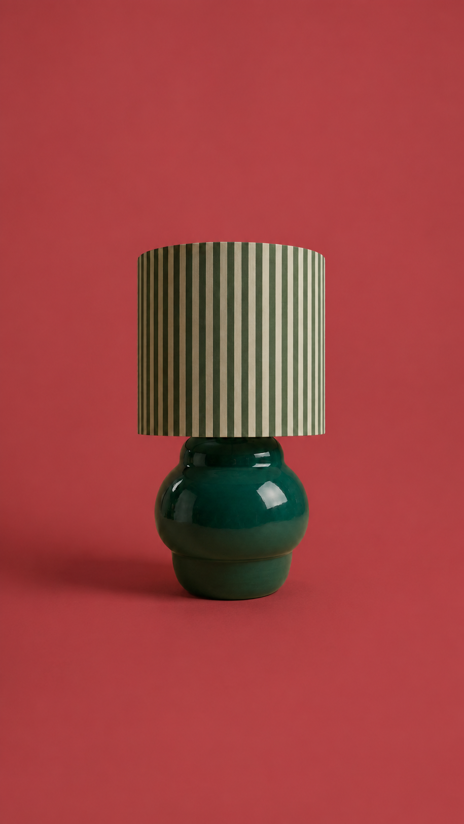 Pepa Esmeralda + Pantalla de Algodón Rayas Verde