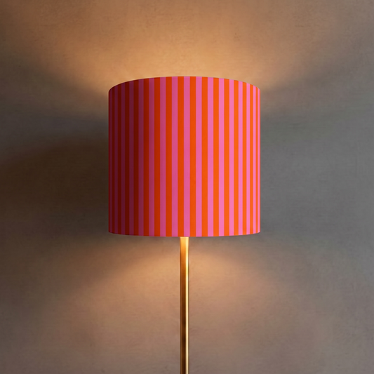 Algodón Rayas Rosa y Naranja
